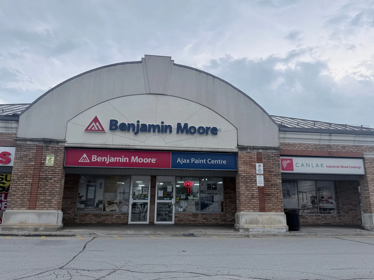 Ajax Paint Centre Benjamin Moore storefront on Kingston Road East
