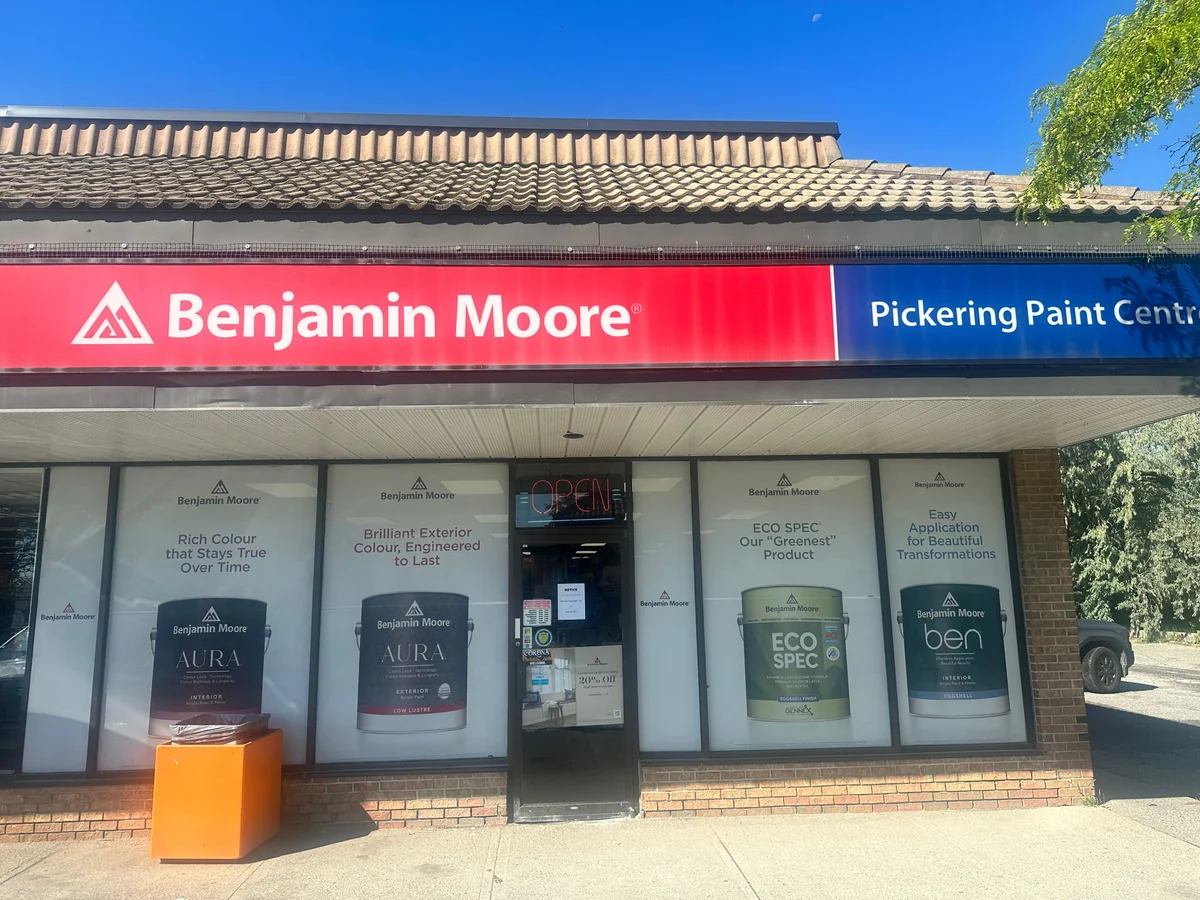 Pickering Paint Centre Benjamin Moore storefront on Liverpool Road